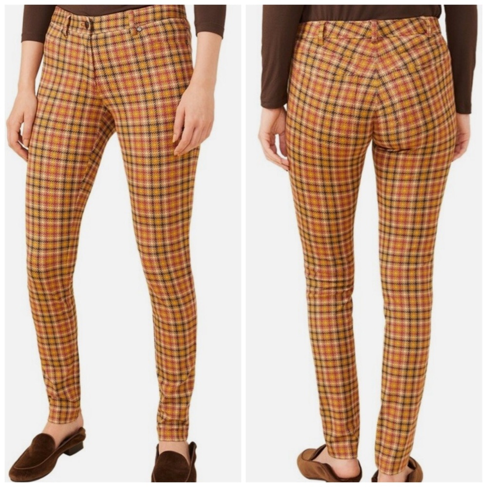 J McLaughlin Plaid Becca Leggings Stretch Skinny